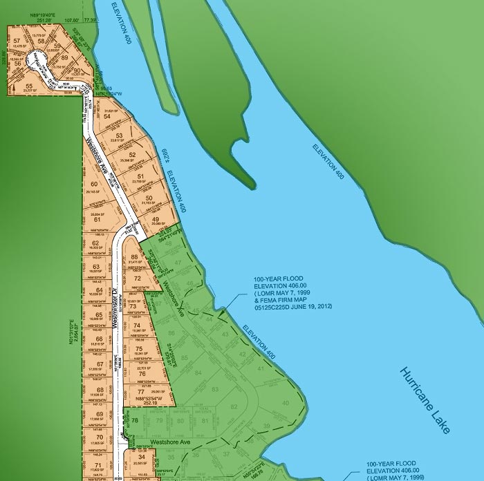 Westshores Development in Hurricane Lake